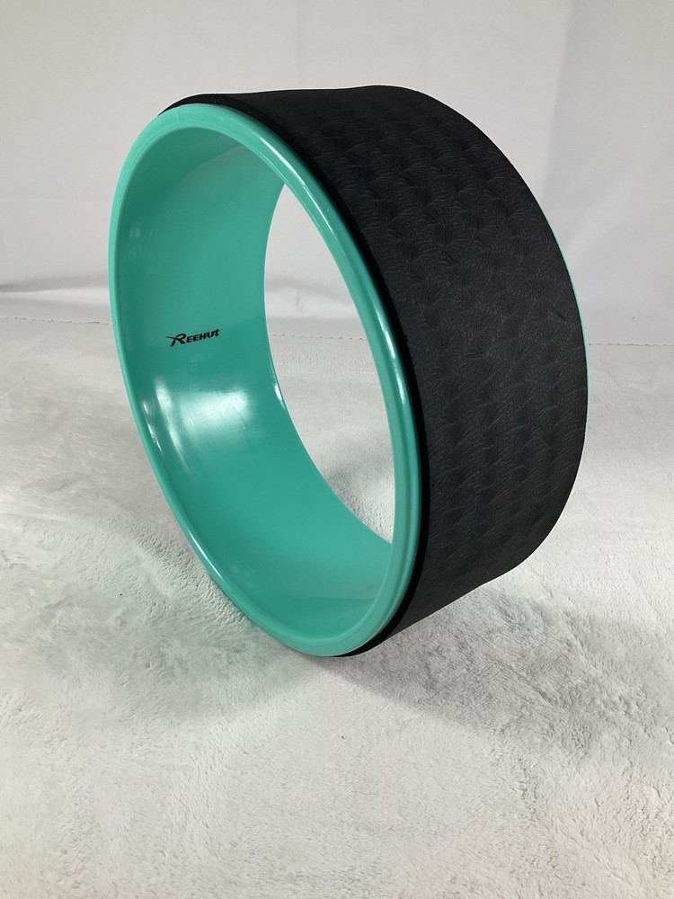 Reehut Yoga Wheel 12.6” Back Roller Stretch Wheel Exercise Wheel Teal Black