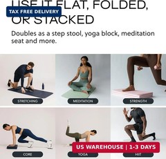 Stakt The Original Foldable Yoga Mat, Premium Foldable Exercise & Workout Mat wi