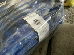 Hugger Mugger Blue Tight Weave Yoga Rug LARGE New