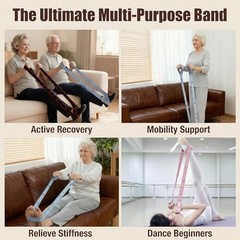 Resistance Bands for Working Out, Numbered Fabric Exercise Bands 12 Loops Pink