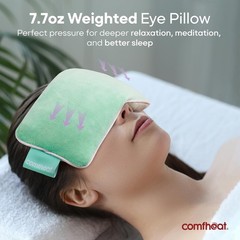 Weighted Eye Pillow – Soft Plush, Moist Heat & Cold Therapy for Relaxation,