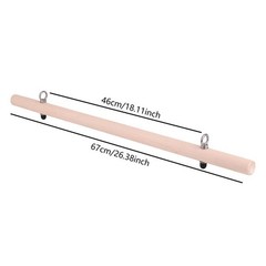 Pilates Roll Down Bar with Hooks Pulling Rod