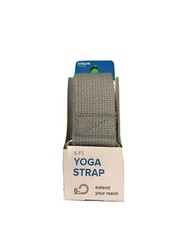 Evolve Yoga Strap Gray 6 Feet Machine Washable 100% Polyester Durable D-Ring