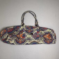 KindFolk Paisley Yoga Mat Bag Tote – Canvas – Zippered Bag & Pocket