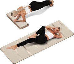 Foldable Yoga Mat Extra Thick 0.32 Inches(8mm SGS-certified odorless POE.
