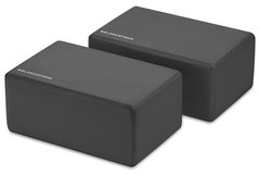 Set of 2 High Density Yoga Blocks, 9″x6″x4″ Each, Pair (Black)