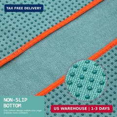 Eunzel 2 Pack Hot Yoga Towel with Grip Dot, Non Slip Yoga Mat Towe Sweat Absorbe