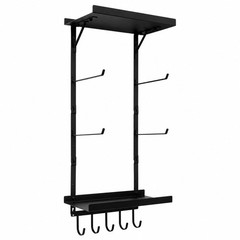 Yoga Mat Holder Wall Mount, Yoga Mats Rack with Double Floating Shelves, Yoga…