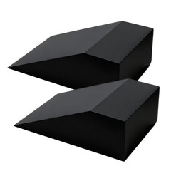 2 PCS Squat Wedge Yoga Foam Blocks Exercise Foot Workout Calf Stretcher Black