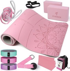 1/3 Thick Yoga Mat, Beginner Yoga Set, includes a high-density yoga mat