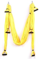 Aerial Yoga Swing Hammock (Golden Yellow, With Six Handles 2.5m(W) x 1.5m(L))
