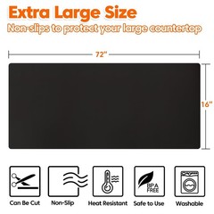 Large Silicone Mat, 72”x16” Heat Resistant Mats for Countertop, Cutt
