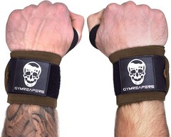 Wrist Wraps Weightlifting – Stiff Heavy Duty 18 inch Wraps With Thick Thumb L…