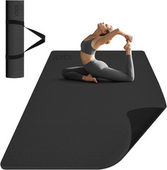 Large Yoga Mat (6’X 4′) – Extra Long and Wide Workout Mat for Men and Women, Non
