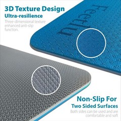 Yoga Mat with Strap – 10mm & 12mm Thick Yoga Mat, Non-Skid Dual Surface Wo