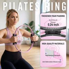 Pilates Ring Kit for Women, Pilates Equipment – 14.5″ Home Magic Circle Workout