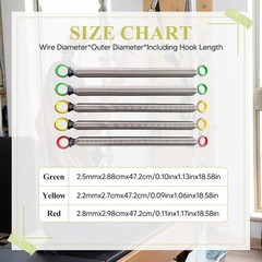 5pcs Pilates Reformer Tension Springs Steel Wire Replacement Accessories