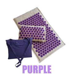 74*44Cm Nature Linen Coconut Palm Massage Yoga Mat with Bag Lotus Spike Acupress