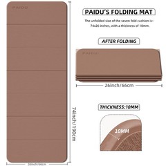 Foldable Fitness Yoga Mat | 2/5″ (10MM) Extra Thick | SGS Certified Non-Slip …