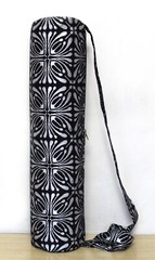 Cotton Black Silver Unisex Bag Gym Bags With Shoulder Strap Indian Yoga Mat Bags
