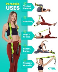 Stretching Strap with Loops Non Elastic Stretch Band for Physical Therapy, Y…