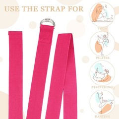 6 Pcs Yoga Strap for Stretching 8 Ft Yoga Exercise Adjustable Straps Bands wi…