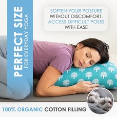 GAYO Yoga Bolster for Restorative Yoga- Made with 100% Cotton, Yoga Pillow Se…