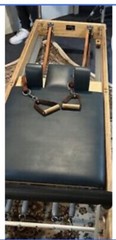 Pilates- Leather Classic wooden swivel grip leather rope