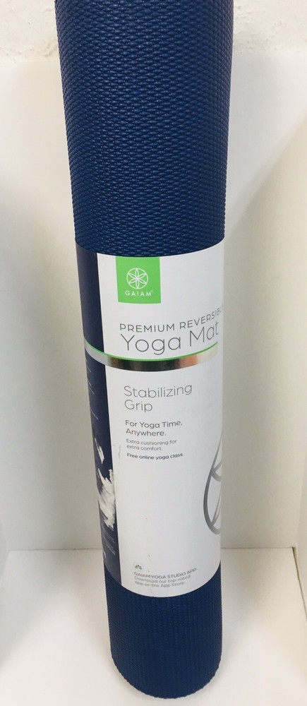 GAIAM Premium reversible yoga mat stabilizing grip for yoga anytime