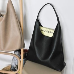 Hobo Bags for Women Soft Vegan Leather Shoulder Handbag Slouchy Tote Black