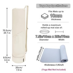 Yoga Bag Women with Wet Compartment, Bottle Holder and Full Zipper -…