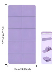 Foldable Yoga Mat Mute Eco Friendly Folding Travel Fitness Exercise Double Sided