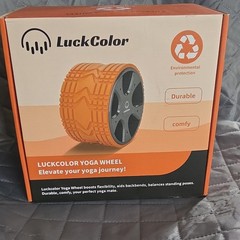 LuckColor Yoga Wheel Fitness Exercise Wheel for Yoga Unisex Adults Blue/Gray