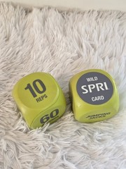 Lime Green Workout Cubes HIIT Interval Workouts Exercises