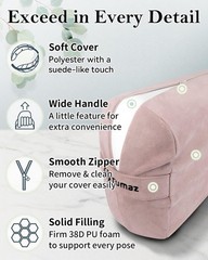 Tumaz Rectangular Yoga Bolster Set – Soft Meditation Pillow with Carry Handle…