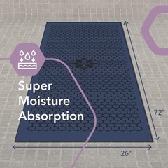 Clever Yoga Non-Slip Hot Towel Mat – Sweat Absorbent Microfiber DarkBlue