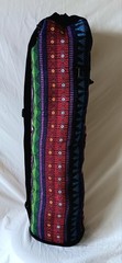 Guatemalan Woven Cotton Yoga Mat Bag Ethnic Tribal Padded Tote Sling Mayan Made