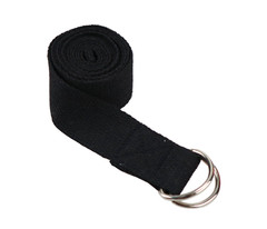 EVA Yoga Block Black High Density Easy Grip and Black Resistance Yoga Strap