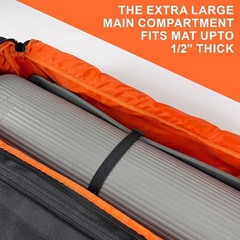 Men’s Tactical Yoga Mat Carrier – Expandable Compartment & Zippered Pockets