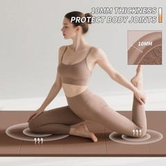 Foldable Fitness Yoga Mat 2/5″ 10MM Extra Thick SGS Certified Non-Slip TPE