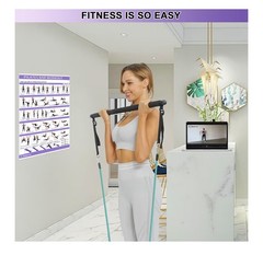 Pilates bar: Pilates Bar Kit with Resistance Bands Home Workout