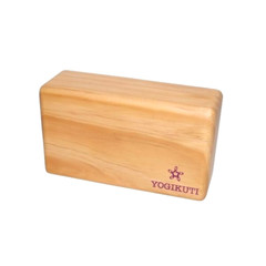 Yogikuti Solid Wooden Yoga Block for Support & Balance in Iyengar Yoga- Brick
