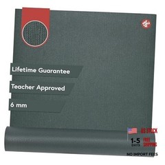 PRO Yoga Mat – 6mm | Lifetime Durability | Hygienic 71″ x 26″ Black Sage