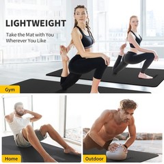 CAMBIVO Extra Wide Yoga Mat for Women and Men (72″x 32″x 1/4″), SGS Certified…