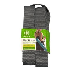 Gaiam Easy Cinch Yoga Mat Sling Strap Womens Gray Hands-Free Carrier Adjustable