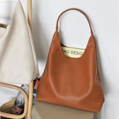 Hobo Bags for Women Soft Vegan Leather Shoulder Handbag Slouchy Orange-brown