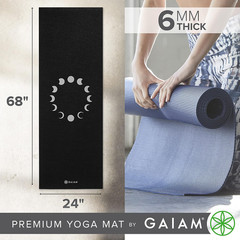Gaiam Yoga Mat – Premium 6Mm Print Extra Thick Non Slip Exercise & Fitness Mat f