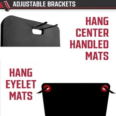 Yoga Mat Hanger – Adjustable Hooks for Exercise Mats, Foam Rollers & Gym Equi…