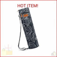 ELENTURE Canvas Yoga Mat Bag with Adjustable Strap & Pockets, Full-Zip Travel Gy