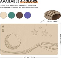 Spacious 72×40 Non-Slip Yoga Mat, Ideal for Pilates, Strength Training & More